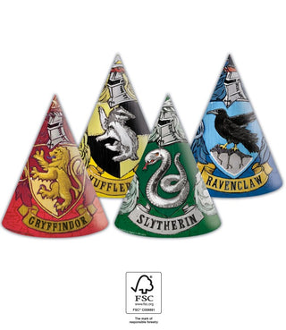 harry potter party hats 6-pack