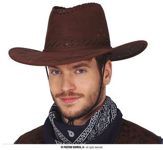 Brun Moch Cowboy Hatt