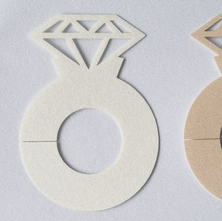 Glasmarkör Diamant ring 50-pack osorterade
