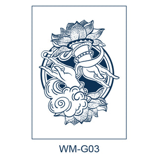 Buddha Temporary/temporary and waterproof tattoo lasts up to 2 weeks 16x11cm