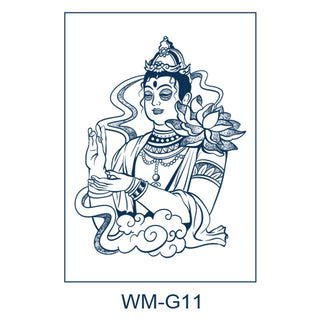 Buddha Temporary/temporary and waterproof tattoo lasts up to 2 weeks 16x11cm