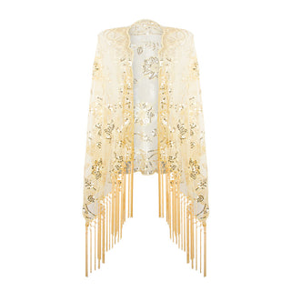 Charlston 1920s sequin shawl one size