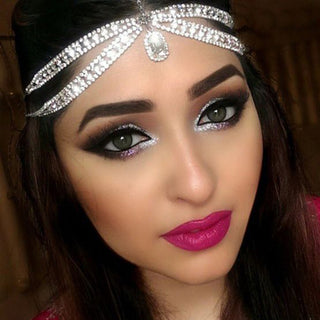 Charlston 1920s hair accessory with rhinestone diamond