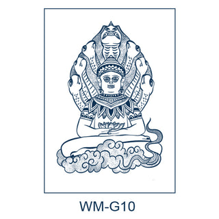 Buddha Temporary/temporary and waterproof tattoo lasts up to 2 weeks 16x11cm