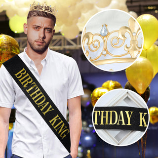 Birthday King Ordensband & Krona