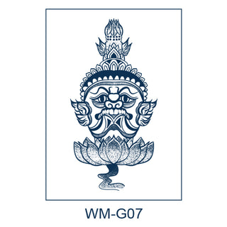 Buddha Temporary/temporary and waterproof tattoo lasts up to 2 weeks 16x11cm