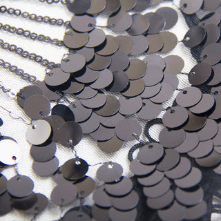 Charlston 1920s sequin shawl blue one size