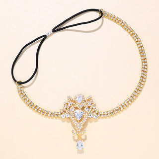 Charlston 1920s hair accessory with rhinestone diamond