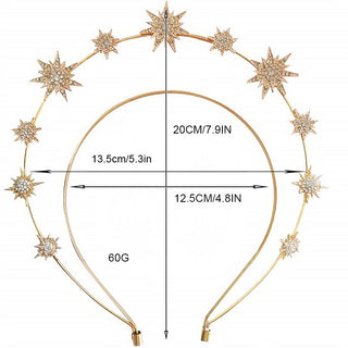 Diadem Stars with rhinestones