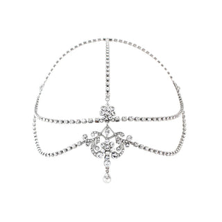 Charlston 1920s hair accessory silver with rhinestones