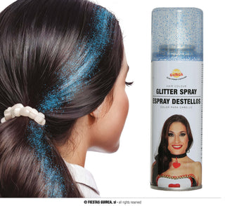 Glitterspray för håret Blå 125ml