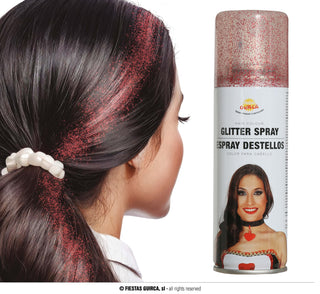 Glitterspray för håret Röd 125ml