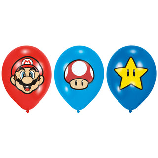 11" Super Mario Latexballonger 6- pack 11"