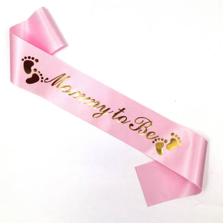 Mom to be ribbon, Pink with Gold text