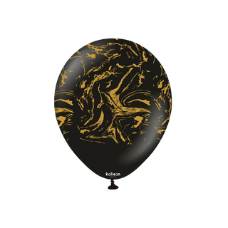 Latexballonger Space Nebula Svart & Guld 30cm, 6-pack