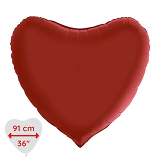Folieballong XL hjärta med helium