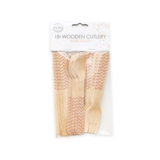 Cutlery in Wood with Pattern, Available in several colors