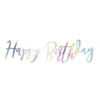 Happy Birthday Girlang iridescent Kursivstil