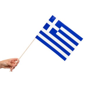 Handhållna Pappersflaggor Grekland