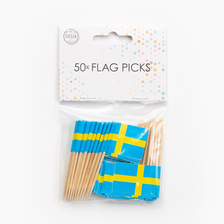 Cocktailflagga Sverige 50-pack