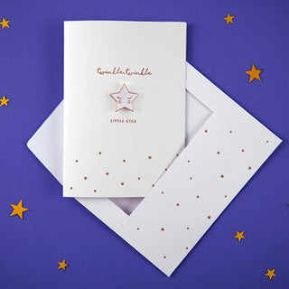 Twinkle Twinkle Litle star Kort med Pin