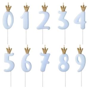 Number light Light blue with Crown no. 1-5