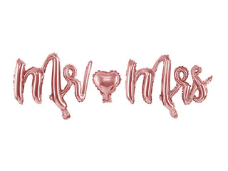 Mr & Mrs Foil Balloon Garland
