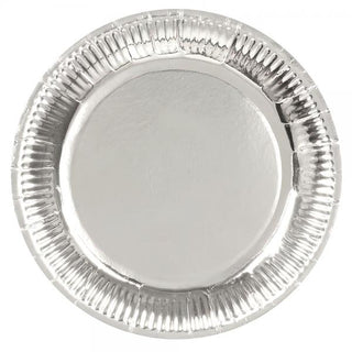 Paper plate Silver 23cm, 10-pack