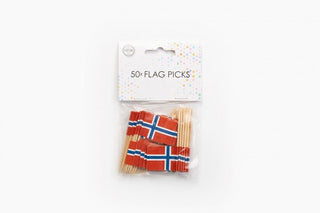 Cocktailflagga Norge 50-pack