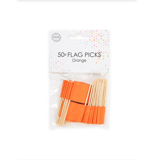 cocktailflagga orange 50-pack