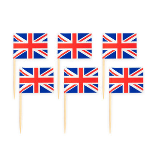 cocktailflagga storbritannien 50-pack
