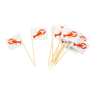 Cocktail flags Crab disc 10-pack