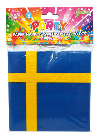 Servetter Svenska Flaggan 20-pack