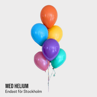 Helium ballongbukett 6st