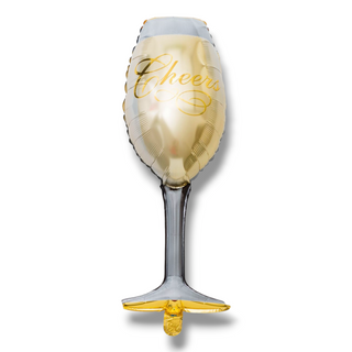 Folieballong cheers champagneglas