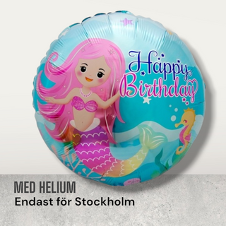 Folieballong födelsedag sjöjungfrun
