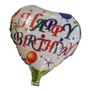 Folieballong happy birthday hjärta
