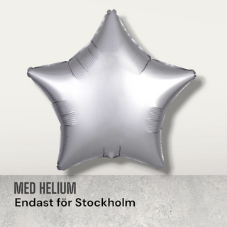 Folieballong satin Stjärna med helium 46cm