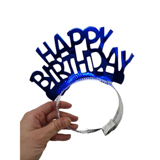 Happy birthday Paper Tiara Blue 6-pack