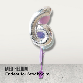 Ballongbukett siffra med helium