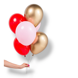 Helium ballongbukett 6st