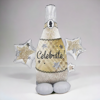 Folieballong Stående Celebrate Vit Champagne Flaska