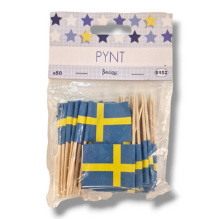 Sverige cocktailpinnar GUL/BLÅ S152