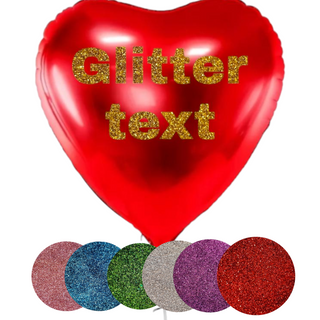 Glitter text till ballongerna