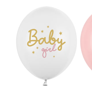 baby shower girl latex balloon with helium 30cm