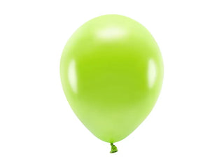 Eco ballonger 10-pack 26cm Metallic Äppelgrön