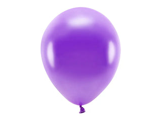 Latexballonger Metallic Lila 10-pack