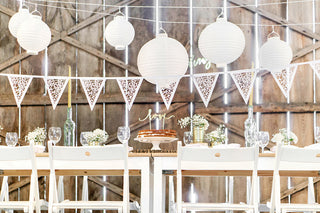 LED Paper Lantern Round White 20cm