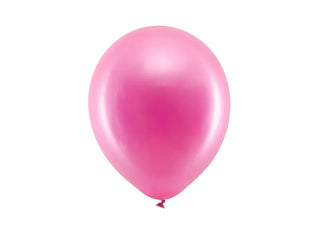 Latexballonger Metallic Cerise Rosa 23cm 10-pack