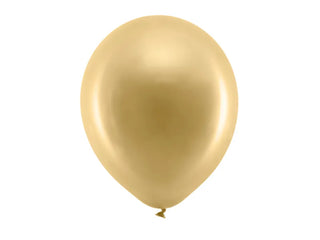 Latexballonger Mettalic Guld 30cm, 100-pack